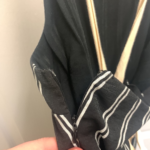 Black & White Stripped Jumpsuit - Picture 8 of 9